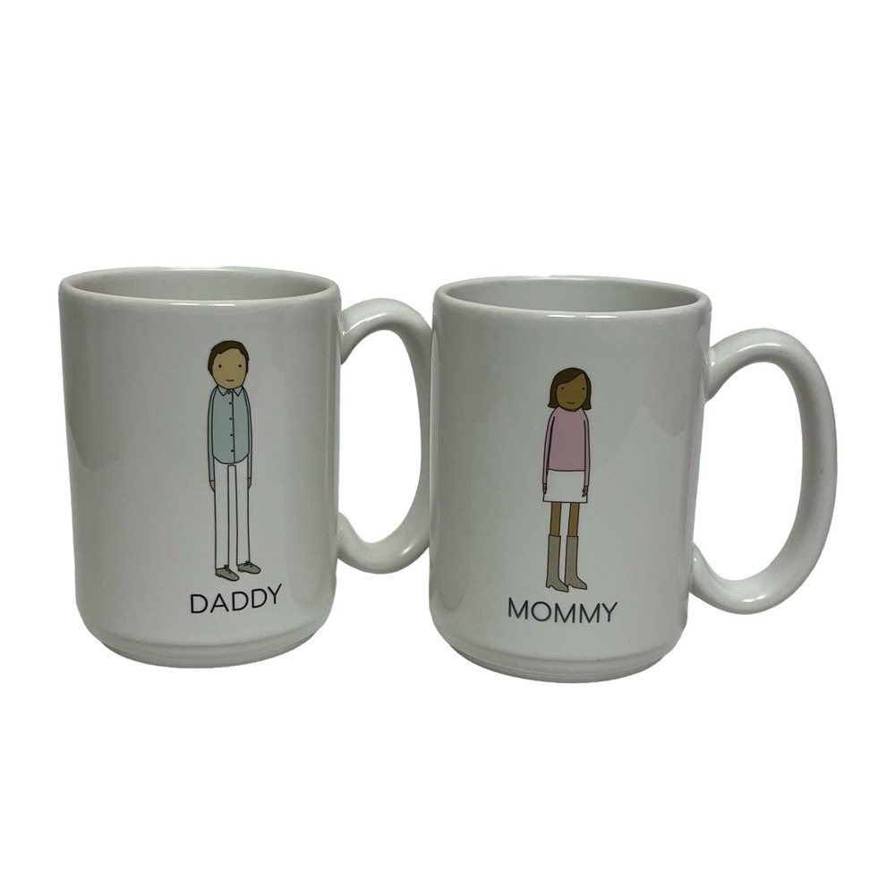 HF Coors Made in‎ USA  Mommy and Daddy Character Mugs
